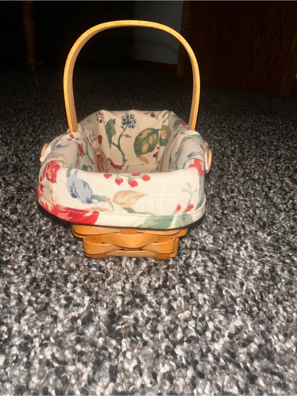 Longaberger Floral-Lined small Basket